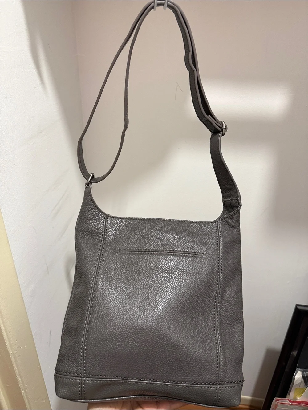 The Sak Gray Pebbled Leather Shoulder Hobo